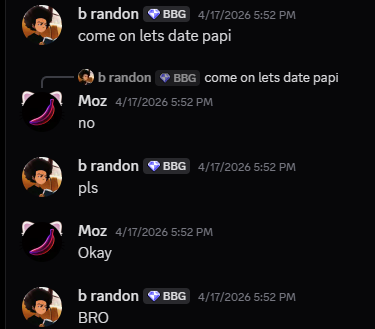 Chat screenshot from a funny conversation